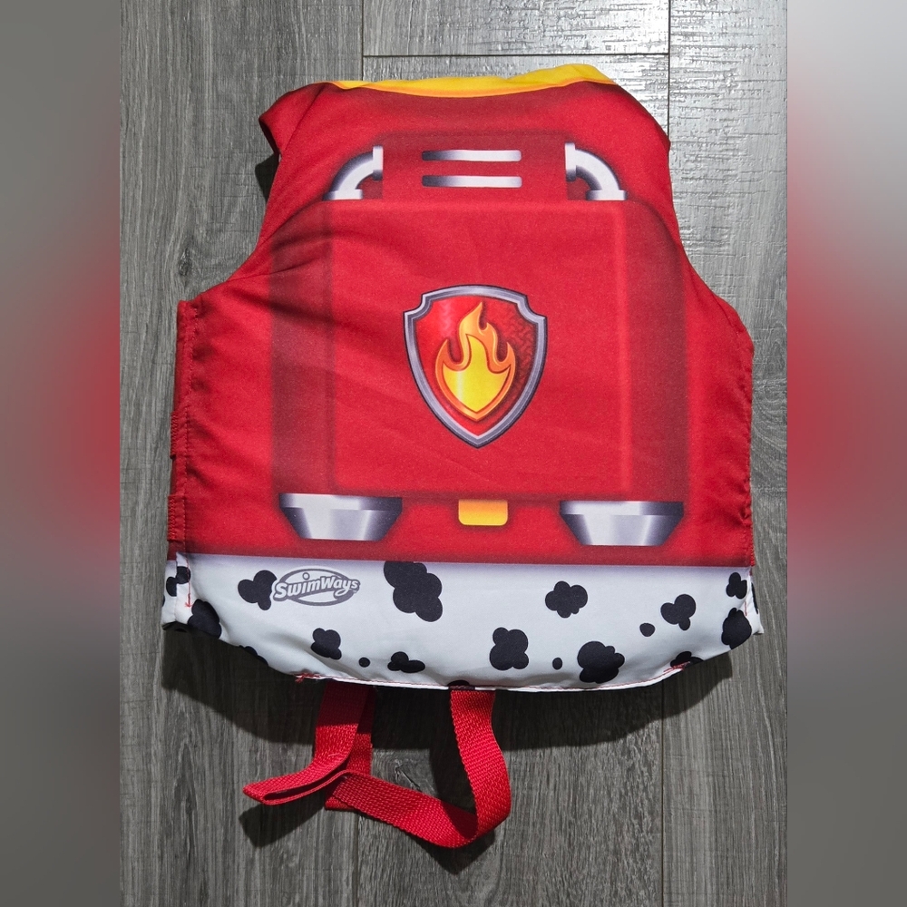 SwimWays Paw Patrol Marshall Kids Life Jacket Vest 33–35 lbs Red Yellow. - Picture 2 of 4
